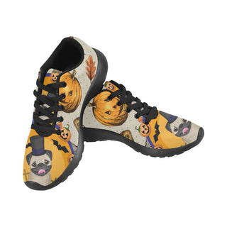 Pug Halloween Black Sneakers Size 13-15 for Men - TeeAmazing