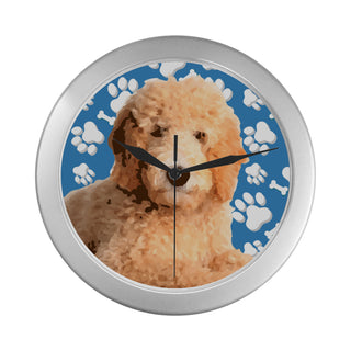 Goldendoodle Silver Color Wall Clock - TeeAmazing