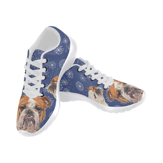 English Bulldog Lover White Sneakers for Women - TeeAmazing