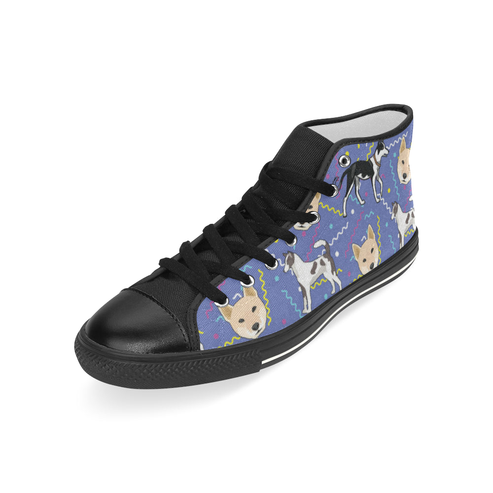 Canaan Dog Black Men’s Classic High Top Canvas Shoes - TeeAmazing
