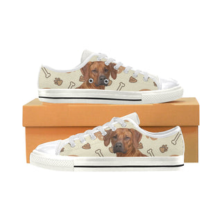 Rhodesian Ridgeback Dog White Women's Classic Canvas Shoes - TeeAmazing