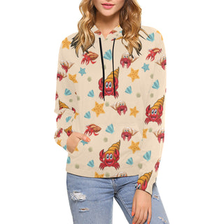 Hermit Crab Pattern All Over Print Hoodie for Women - TeeAmazing