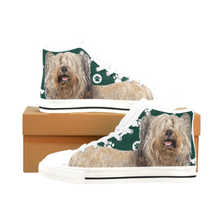 Skye Terrier White Men’s Classic High Top Canvas Shoes /Large Size - TeeAmazing