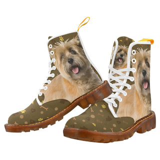 Cairn Terrier Dog White Boots For Men - TeeAmazing