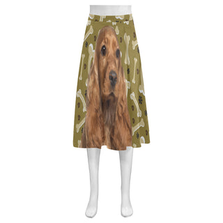 Cocker Spaniel Dog Mnemosyne Women's Crepe Skirt (Model D16) - TeeAmazing