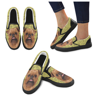 Brussels Griffon Black Women's Slip-on Canvas Shoes - TeeAmazing