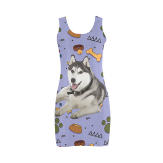 Siberian Husky Dog Medea Vest Dress - TeeAmazing