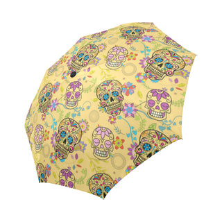 Sugar Skull Auto-Foldable Umbrella - TeeAmazing