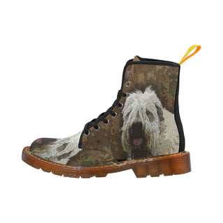 Soft Coated Wheaten Terrier Painting Black Boots For Men - TeeAmazing