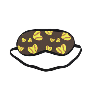 Softball Heart Pattern Sleeping Mask - TeeAmazing