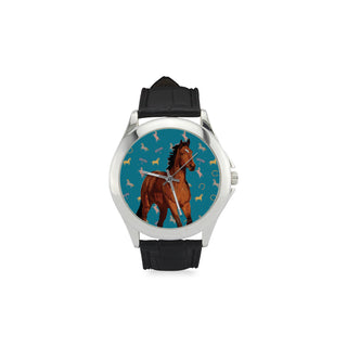 Horse Women's Classic Leather Strap Watch - TeeAmazing