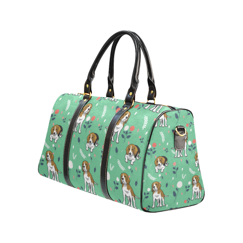 Beagle Flower New Waterproof Travel Bag/Small (Model 1639) - TeeAmazing