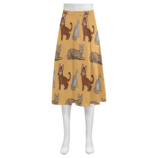 Toyger Mnemosyne Women's Crepe Skirt (Model D16) - TeeAmazing
