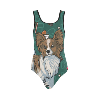 Papillon Dog Vest One Piece Swimsuit - TeeAmazing