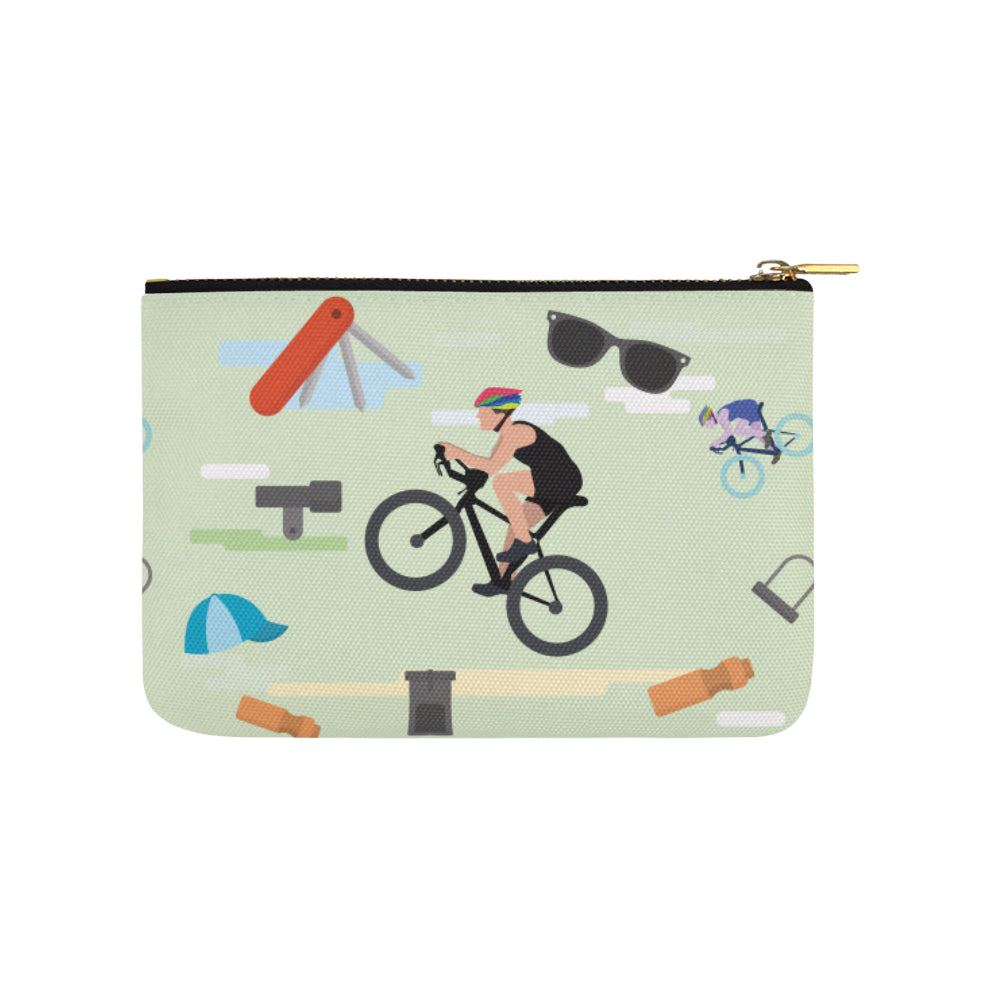 Cycling Pattern Carry-All Pouch 9.5x6 - TeeAmazing