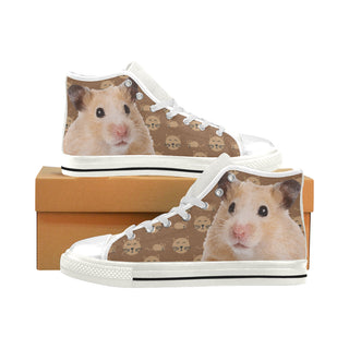 Hamster White Men’s Classic High Top Canvas Shoes - TeeAmazing