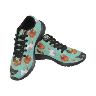 Chicken Pattern Black Sneakers for Men - TeeAmazing