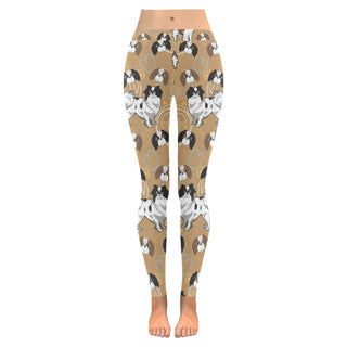 Japanese Chin Low Rise Leggings (Model L05) - TeeAmazing