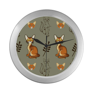 Abyssinian Silver Color Wall Clock - TeeAmazing