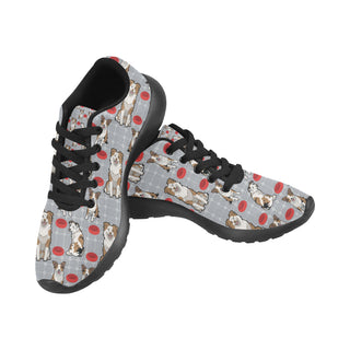 Australian shepherd Pattern Black Sneakers Size 13-15 for Men - TeeAmazing