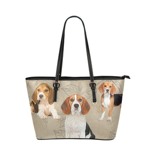 Beagle Lover Leather Tote Bag/Small - TeeAmazing