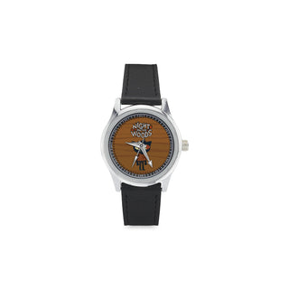 Night in the woods Kid's Stainless Steel Leather Strap Watch - TeeAmazing
