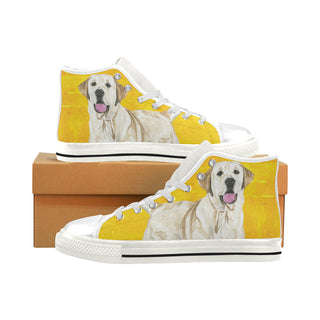 Labrador Retriever Water Colour No.1 White Men’s Classic High Top Canvas Shoes - TeeAmazing