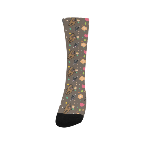 Cane Corso Flower Trouser Socks - TeeAmazing