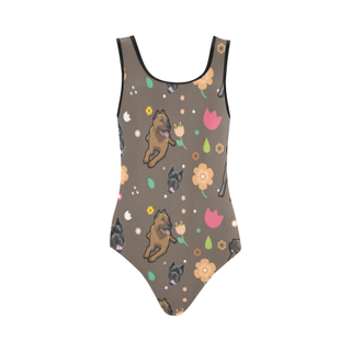 Cane Corso Flower Vest One Piece Swimsuit (Model S04) - TeeAmazing