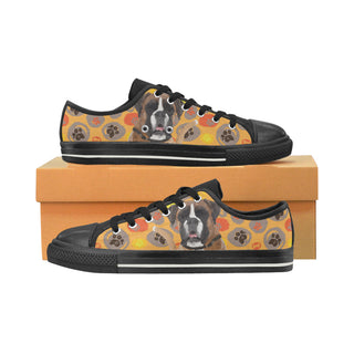 Boxer Black Women's Classic Canvas Shoes - TeeAmazing