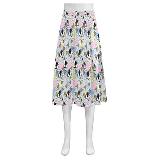 American Staffordshire Terrier Pattern Mnemosyne Women's Crepe Skirt - TeeAmazing