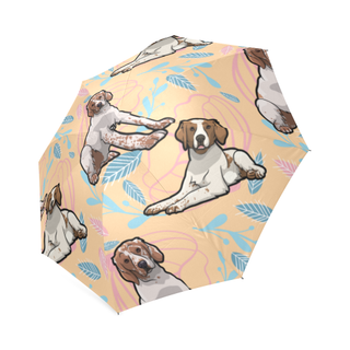 Brittany Spaniel Flower Foldable Umbrella - TeeAmazing