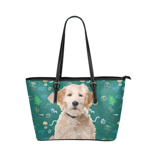 Australian Goldendoodle Leather Tote Bag/Small - TeeAmazing