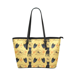 Cane Corso Pattern Leather Tote Bag/Small - TeeAmazing
