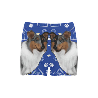 Collie Dog Briseis Skinny Shorts (Model L04) - TeeAmazing