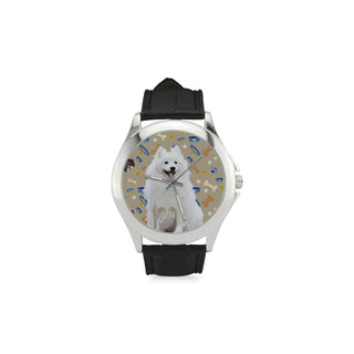 Samoyed Dog Women's Classic Leather Strap Watch - TeeAmazing