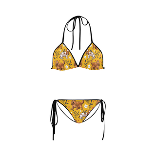 English Cocker Spaniel Flower Custom Bikini Swimsuit - TeeAmazing