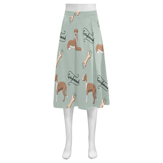 Greyhound Pattern Mnemosyne Women's Crepe Skirt - TeeAmazing