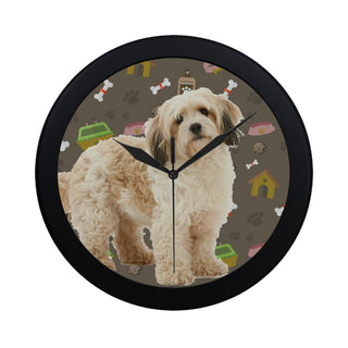 Cavachon Dog Black Circular Plastic Wall clock - TeeAmazing