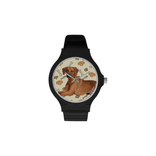 Rhodesian Ridgeback Dog Unisex Round Plastic Watch - TeeAmazing