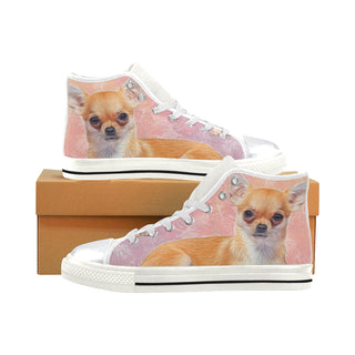 Chihuahua Lover White High Top Canvas Shoes for Kid - TeeAmazing
