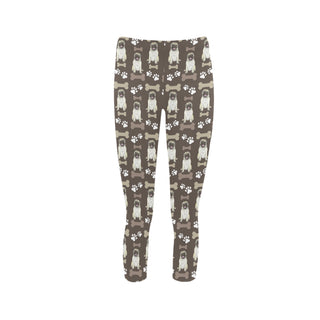 Pug Water Colour Pattern No.1 Capri Legging - TeeAmazing