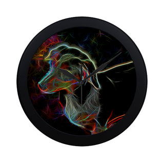 Dachshund Glow Design 1 Black Circular Plastic Wall clock - TeeAmazing