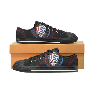 Grateful Dead Black Low Top Canvas Shoes for Kid - TeeAmazing