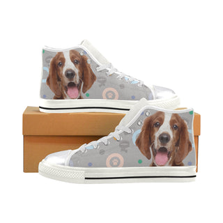 Welsh Springer Spaniel Dog White Women's Classic High Top Canvas Shoes - TeeAmazing