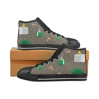 Massage Therapist Black High Top Canvas Shoes for Kid - TeeAmazing