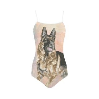 German Shepherd Water Colour No.1 Strap Swimsuit - TeeAmazing