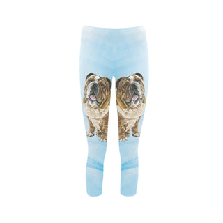 English Bulldog Water Colour No.1 Capri Legging - TeeAmazing