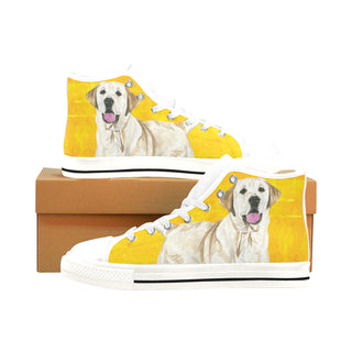 Labrador Retriever Water Colour No.1 White Men’s Classic High Top Canvas Shoes /Large Size - TeeAmazing