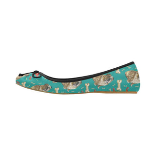 English Bulldog Water Colour Pattern No.1 Juno Ballet Pumps - TeeAmazing